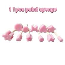 22/11/5Pcs Sponge Brushes Set With Palette And Finger Daubers Sponge Stamp For DIY Canvas Art - Sponge Stamp Set - View 6