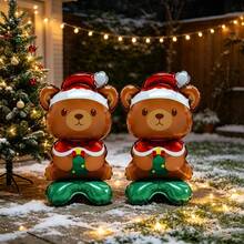 Handheld Small Tree Sitting Bear Inflatable Foil Balloon, Outdoor Yard Snow Scene Decor, Indoor Party Standing Decoration Ornament, Home And Commercial Universal Festival Decoration Prop - Multicolor - View 4