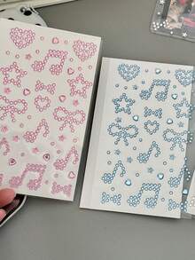 Back To School 3pcs Pearl Rhinestone Stickers Heart Music Note Star Self-Adhesive Crystal Gem Stickers Aesthetic Pastel Decals For Goo Card Journal Scrapbook Phone Case Photo Frame DIY Crafts Makeup Nail Decor Party Supplies Heart Stickers - Multicolor - View 11