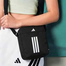 Adidas Men's And Women's Portable Crossbody Bag For Outdoor Cycling And Travel. Approximate Dimensions: 20.5*15*5CM - Black - View 7