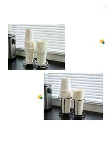 Disposable Paper Cup Holder, Multi-Color Aluminum Cylindrical Cup Rack, Space-Saving, Desktop Coffee Tea Mouthwash Cup Storage Organizer, Suitable For Kitchen, Office, Cafe, Gym, School And Other Places. - Multiple Styles - View 8