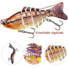 HENGJIA 1件 9.7CM-15G 多節沉水仿生路亞,適用淡水與鹹水鱒魚及鱸魚釣魚 - 彩色 - 查看 3