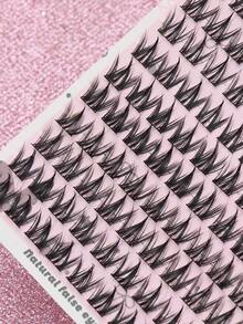 Ayrmilla 100pcs Bulu Mata Palsu Mink Panjang dan Lembut, Set Panjang Campuran 8-13mm, Rangkaian Bulu Mata DIY, Bulu Mata Palsu Gaya Anak Anjing, Alat Makeup yang Dapat Digunakan Kembali - C - View 7