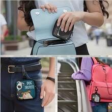 1 buah Tas Camilan Pelatihan Anjing dengan Penutup Resleting - Kantong Camilan Hewan Peliharaan Portabel dari Poliester, Cocok untuk Aktivitas Luar Ruangan dan Jalan-jalan, Desain Berwarna-warni, Cetak Satu Sisi, Satu Sisi Transparan, Perlengkapan Penting untuk Jalan-jalan Anjing | Aksesori Anjing yang Cerah | Penutup Resleting Tahan Lama - MultiWarna - View 4