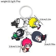 Anime Naruto Jewelry Set, Akatsuki Red Cloud Pendant Necklace Keychain, Sharingan Charms Beaded Bracelet, Cosplay Accessories Gift For Anime Fans - Multicolor - View 9