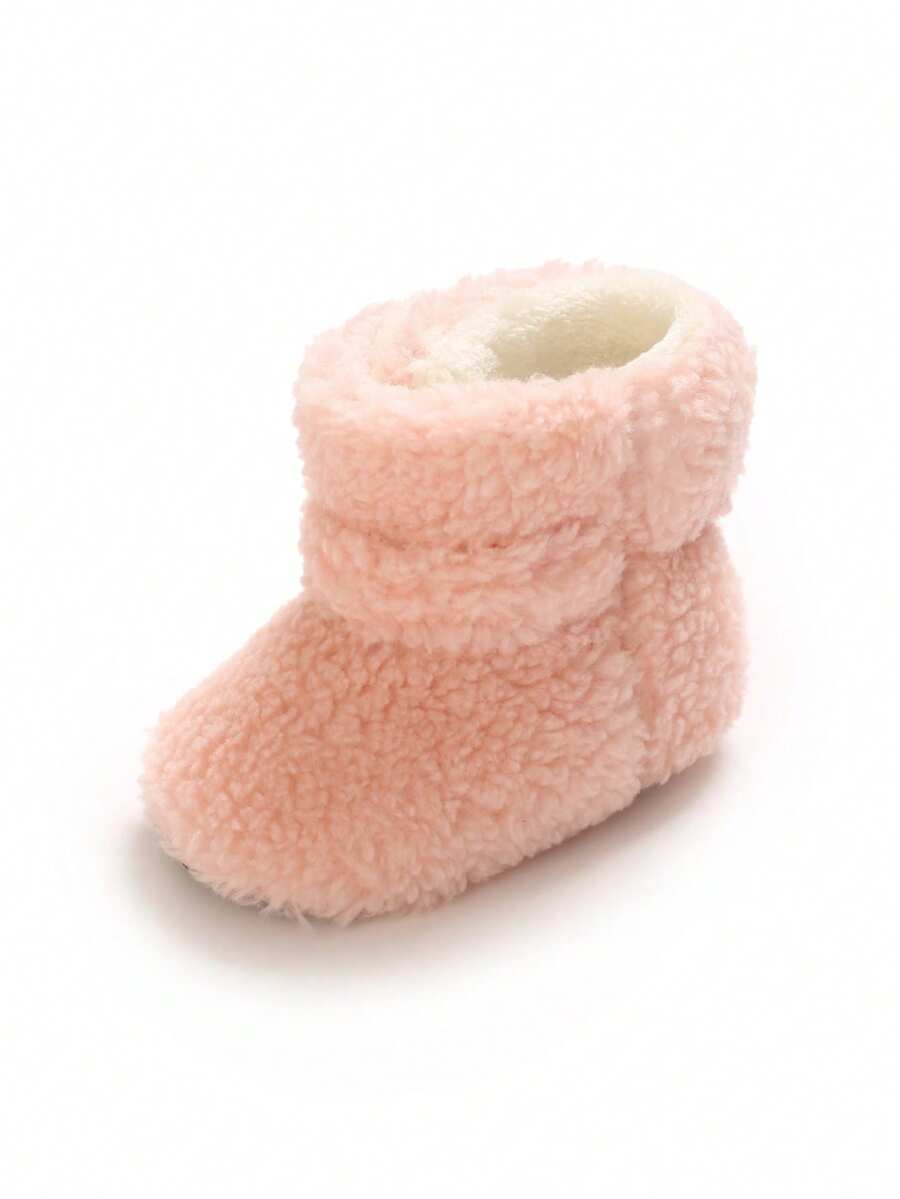 Infant Girls Solid Color Thermal Lined Comfortable Boots Newborn Soft ...