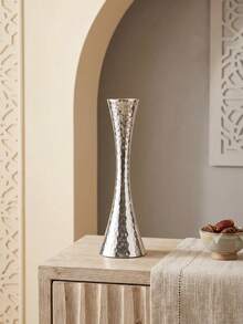 Portavelas de textura martillada con diseño de panal hecho a mano, se adapta a velas cónicas delgadas; base ancha en forma de trompeta, diseño de cintura cónica, adecuado para centro de mesa de boda, decoración de mesa de cena a la luz de las velas, decoración del hogar, decoración de la habitación, regalo para la mejor amiga, regalo para mujeres - Candelabro con textura de panal y relieve - Ver 13