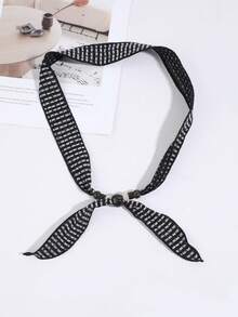 1 pezzo Sciarpa lunga in seta con perline alla moda da donna, nastro per legare borse, fascia per capelli, accessorio regalo, sciarpa di qualità premium, accessorio per capelli, adatto per uscite casual quotidiane - Multicolore - Visualizzare 21
