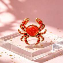 Cute Red Crab Lapel Enamel Pins And Brooches Badge Pins For Backpacks Bags Backpack Cool Decoration Friend For Gifts - Multicolor - View 2