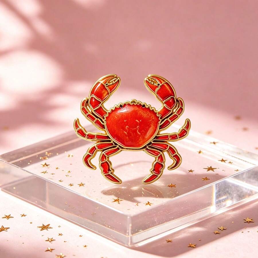 Cute Red Crab Lapel Enamel Pins And Brooches Badge Pins For Backpacks Bags Backpack Cool Decoration Friend For Gifts