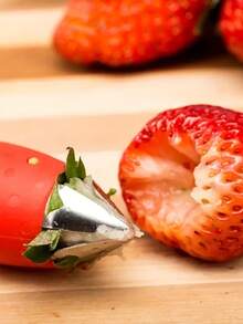 3/2/1pc Strawberry Huller Tool, Multi-Functional Stainless Steel Strawberry Huller, Pineapple Corer And Fruit/Vegetable Stem Remover, Christmas And Halloween Essential - Multicolor - View 6