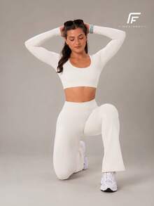 Women Sports Sets - Pearl White - View 4