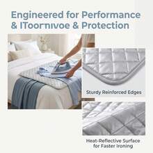 1PC-Silver Coated Fabric Foldable Ironing Pad, Round Corner Heat-Resistant Ironing Board, Portable Non-Slip Ironing Mat, Flat Ironing, Suitable For Home, Travel, Ideal Holiday Gift - Silver-coated Plaid Fabric - View 6