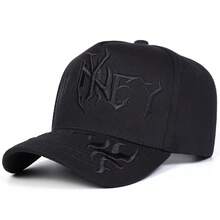 1pc Men's MONEY Trucker Hat, Personalized Letter Embroidery Baseball Cap, Street Fashion 5-Panel Cap, Outdoor Sun Protection Casual Hat For Spring/Autumn Travel, Beach Vacation - Black - View 6