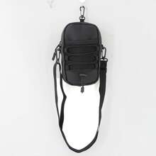 1pc MOLLE Tactical Mini Shoulder Pouch, Multi Compartment With Elastic Bungee Cord, Thickened Tear Resistant Nylon For Daily Hiking Camping, Crossbody Phone Coin Bag - Multicolor - View 13