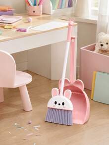 1pc/Set Mini Cleaning Mop And Broom Set, Cute Rabbit Shaped PP Material Dustpan Brush Set, Compact Handheld Soft Bristle Floor Broom, Suitable For Home Kitchen Bedroom Living Room Daily Cleaning - Multiple Styles - View 6
