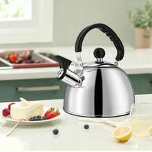 2.5L Stainless Steel Whistling Kettle Heat Resistant Handle Scratch Rust Proof Durable Stove Pot For Home Kitchen Daily Boiling Water Use - View 8