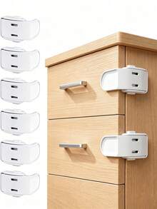 4/2pcs Multifunctional Safety Lock – Anti-Pinch Lock For Doors, Drawers, And Refrigerators; Portable Child-Safety Latch For Cabinets And Lockers - Multicolor - View 6