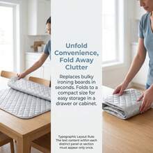 1PC-Silver Coated Fabric Foldable Ironing Pad, Round Corner Heat-Resistant Ironing Board, Portable Non-Slip Ironing Mat, Flat Ironing, Suitable For Home, Travel, Ideal Holiday Gift - Silver-coated Plaid Fabric - View 5