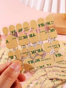 YBJK 30pcs High-Quality Waterproof Odorless Double-Sided Transparent Nail Stickers, Strong Adhesion & Breathable, Suitable For Fixing False Nails, Nail Art Decoration And DIY Crafts, Great Gift For Women - 30pcs - View 2