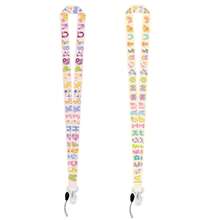 1 PC Letter Keychain - Colorful Floral Pattern, With "ABCD" Letters Printed On It. Durable Polyester Material ID Card Holder, Suitable For Keys, Credit Cards And Various Accessories. It Is An Ideal Gift For Fans And A Practical Keychain Accessory. - Rectangle - View 5