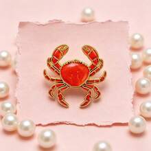 Cute Red Crab Lapel Enamel Pins And Brooches Badge Pins For Backpacks Bags Backpack Cool Decoration Friend For Gifts - Multicolor - View 10