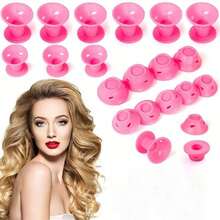 10 pezzi/20 pezzi/30 pezzi/40 pezzi Bigodini senza calore, Bigodini in silicone morbido, Bastoncini per arricciare i capelli durante la notte, Strumento per acconciatura ondulata - Multicolore - Visualizzare 5