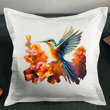 1pc/2pcs/3pcs Blue Hummingbird On Yellow Flower Heat Transfer Patch Sticker, Suitable For Men And Women, Washable, Applicable To T-Shirts, Jeans, Jackets, Backpacks, Clothes, Hats, Etc., Make Your Clothing More Shiny - Multicolor - View 5