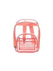 Mochila transparente de gran capacidad, mochila escolar impermeable para uso diario de estudiantes, bolsa transparente - Negro - Ver 11