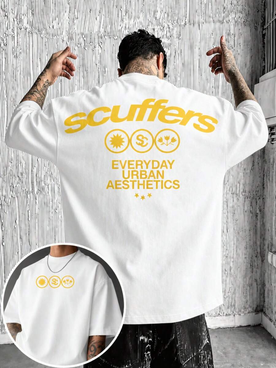 Men's Fashion T-Shirt, Short Sleeve, Round Neck, Double Layer Design, Made Of Pure Cotton Fabric - 樣式3 - 查看 1