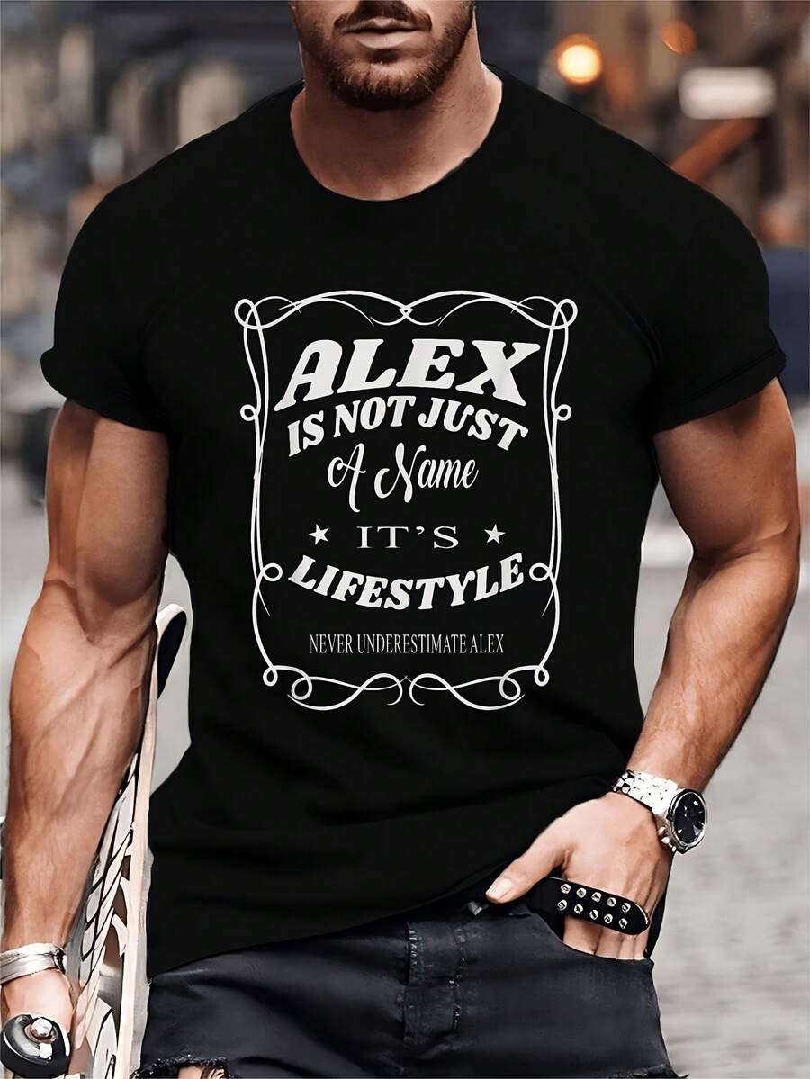 Men T-Shirts - 黑色 - 查看 1
