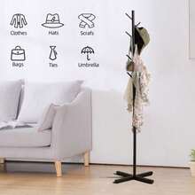Sturdy Metal Freestanding Coat Rack, Multi-Hook Stand, Suitable For Entryway, Bedroom, Living Room - Multicolor - View 12