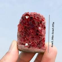 Stonehaven 1pc Natural Amethyst Crystal Cluster Miniature Decor, Electroplated Burgundy Craft. Healing Crystal Energy Ornament. Good Luck, Wealth, Mysterious Energy - Multicolor - View 4
