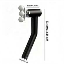 1pc Rechargeable 1200mAh*2 Multifunctional Handheld Massage Gun Detachable Extension Handle Design Interchangeable Massage Heads Quiet Portable Body Relax Massager Body Relax Tool For Gym Office Daily Use - View 2