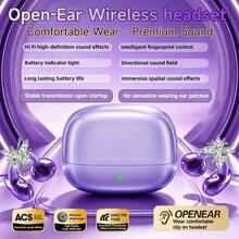 2026 New Fashion Butterfly Ear Clips Pink Clip-On Bluetooth 6.0 Earphones Open-Ear Wireless Women's Headphones Non-In-Ear Ear Clip Headphones Fashion Luxury Electroplated HiFi Heavy Bass Long Battery Life Compatible With Iphone Halloween Gift - View 11