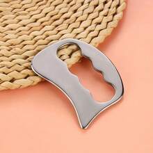 1Pc Stainless Steel Gua Sha Massage Tool - Muscle Scraping Gua Sha Knife - Soft Tissue Mobilization, Large Size Gua Sha Massager For Back, Legs, Arms Body Massager Massage Roller Lymphatic Massage - Silver - View 9