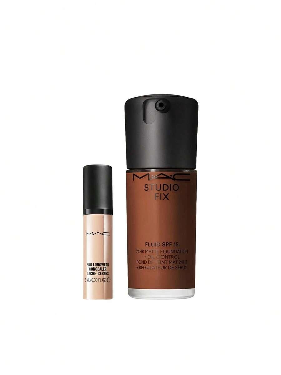 MAC [حزمة] خافي عيوب برو طويل الأمد NW15 9 مل + كريم أساس ستوديو فيكس فلويد SPF 15 NC63 30 مل - NW15+NC63 - مشاهدة 1