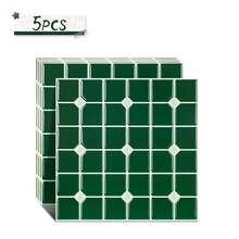WalDecoo 1/5/10/20pcs 10"X10" Deep Emerald Glossy Octagonal Mosaic Self-Adhesive Wall Tiles, Waterproof Strong Adhesive Backing Easy To Clean, Kitchen Bathroom Splash Wall Decor - Jade Diamond Pattern - View 14