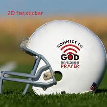 Connect To God 密碼是禱告 信仰主題汽車貼紙，創意 WiFi 圖案宗教乙烯基貼花，防水可移除基督徒汽車外裝飾 - 貼紙 - 查看 2