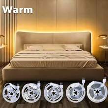 10m/5m/3 Meters/2m/1m, Smart Easy Install White USB-LED Button Switch Light Strip, With Switch - Multi-Functional And Cuttable, LED Light Strip, USB Powered, With Button Control, Warm White, Bedroom, Closet, Kitchen Cabinet Decoration Easy Installation, Bedroom LED Light Perfect Fit, Great For TV Backlight, Bedroom, Living Room Decoration, Office Desk Accessories, Travel, Camping, Party And Birthday Gifts, Living Room Light - White - View 3