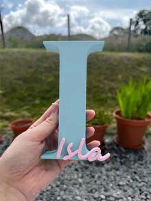Custom Double Layer Acrylic Wedding Name Sign, Durable Personalized Decorative Plaque, Suitable For Christmas, Thanksgiving, Easter And Halloween, Perfect For Housewarming, New Home And Baby Label Gifts, Enhancing Holiday Themed Home Interior Decor - Multicolor - View 4