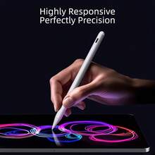 High Precision Sensitivity Capacitive Stylus Pen, Comes With 2 Replaceable Tips + Data Cable, USB Rechargeable Battery, Suitable For IOS, Android, Tablet And Other Electronic Devices - Perfect Holiday Gift - Multicolor - View 8