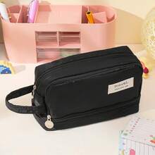 1 pieza Estuche para lápices de gran capacidad y multifunción para estudiantes, bolsa portátil de gran tamaño para bolígrafos, caja de almacenamiento, regalo de vuelta a la escuela, primer día de escuela - Multicolor - Ver 10