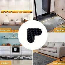 2/4/6/8/10/14Pcs Heart-Shaped Non-Slip Rug Pads, Strong Adhesive Floor Mats, Universal For Tile And Wood Floors, Home Anti-Slip Protection Pads - Black - View 7