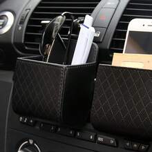 1pc Creative Car Storage Bag, Air Vent Clip Installation Design, Easy To Install And Remove, Securely Fits, Fully Utilizes Scattered Spaces In Car, Stores Phone And Small Items, Car Interior Organization Accessory - Car Air Vent Storage Box - View 5