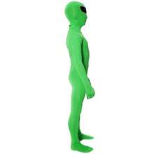 Adult Green ET Alien Unisex Jumpsuit Cosplay Costume Halloween Party Masquerade Bodysuit Suit Jumpsuit Mask Full Set - Multicolor - View 6