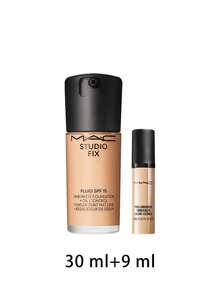 MAC [حزمة] كريم أساس سائل Studio Fix SPF 15 درجة C40 سعة 30 مل + خافي عيوب Pro Longwear درجة NC30 سعة 9 مل - C40+NC30 - مشاهدة 2