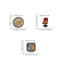 1 Pc Of Funny Home Orange Cat Enamel Brooch Monitoring Window Office Chair Cute Cat Clothing Pin Canvas Bag Decoration - Multicolor - View 11