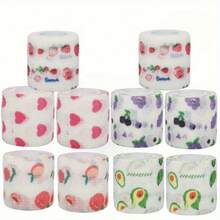 10 Rolls Fruit Pattern Pet Protective Bandage, Breathable Anti-Dirt Bandage, Dog Joint Protection, Paw Pad Protection Wrap, Suitable For Dog Foot Wrapping, Anti-Scratch - Multicolor - View 12