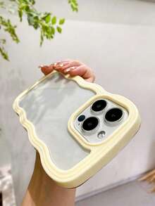 3D 2合1大波浪手機殼 防摔、防汗、防指紋、耐磨、不褪色，相容 iPhone - 黃色 - 查看 2